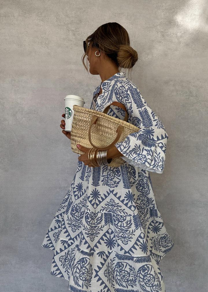 Robe Longue Imprimée Col V | Fraîcheur Bohème et Élégance Décontractée – Image 5