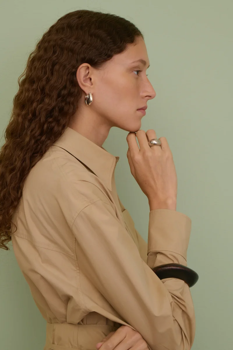 BOUCLES D'OREILLES MAXI ARGENT – Image 5