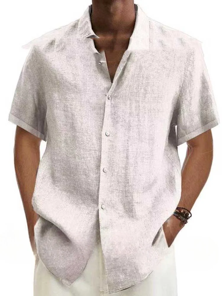 Chemise en Lin Marron Clair | Tissu Respirant | Style Décontracté – Image 9