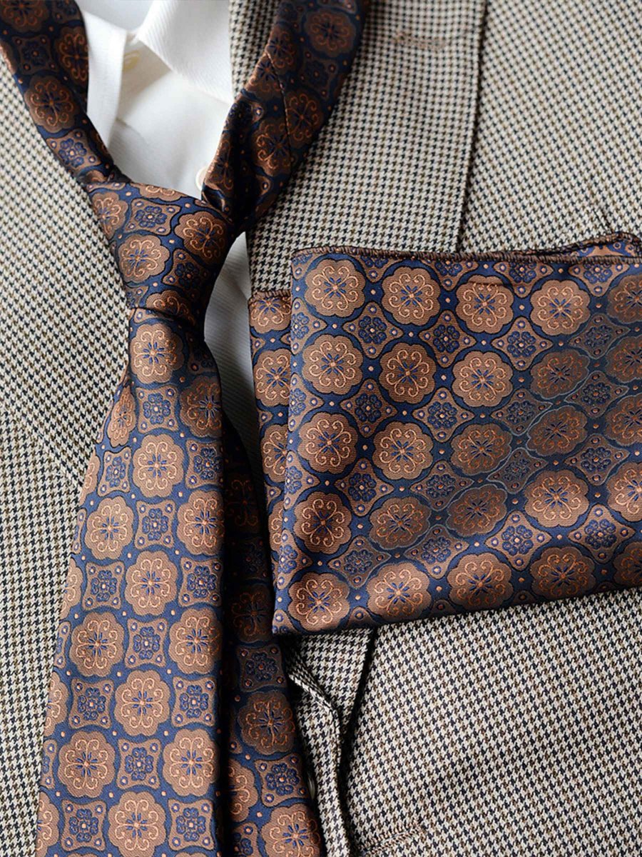 Ensemble Cravate À Motifs Et Pochette Pour Homme – Image 3