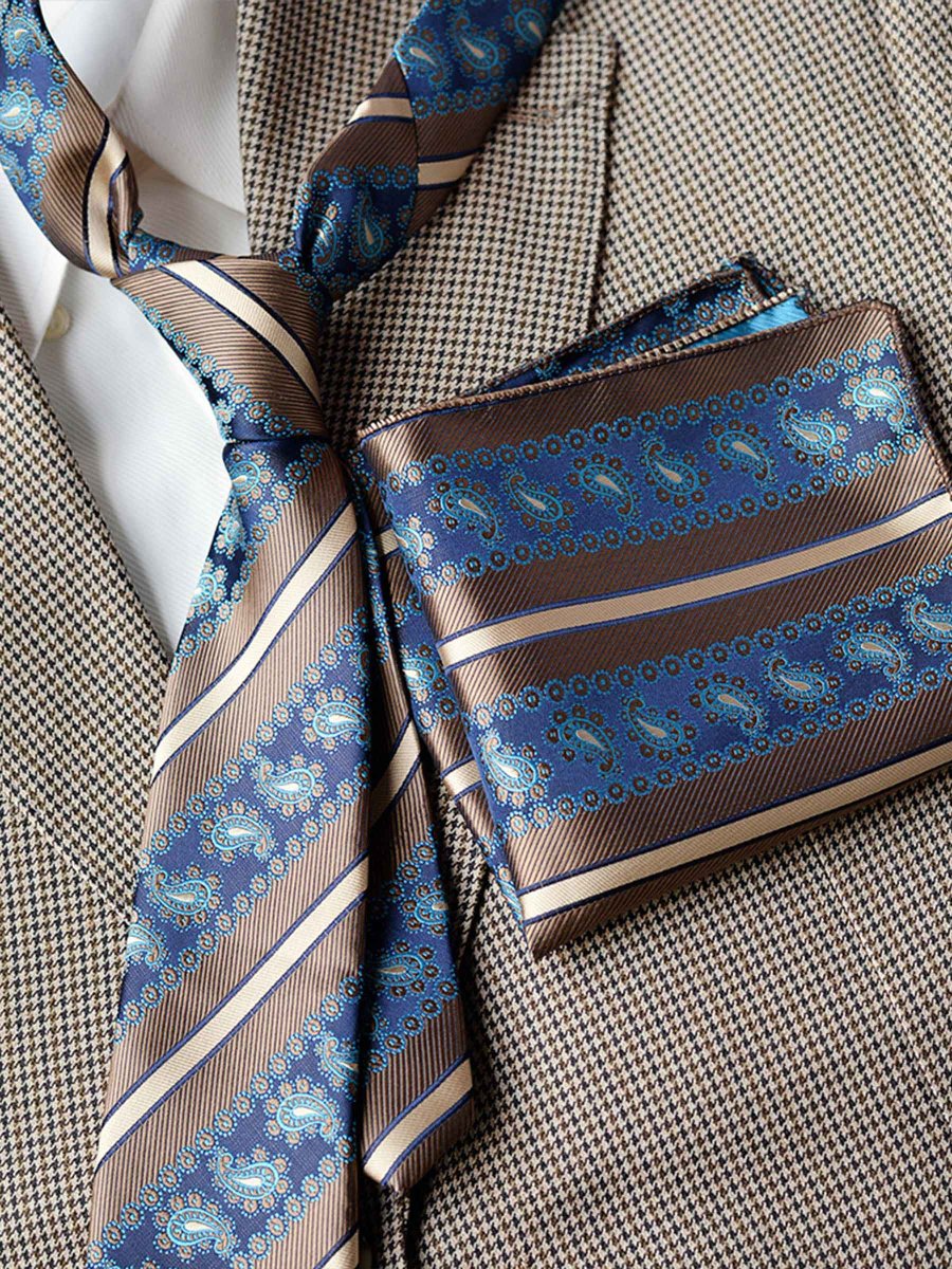 Ensemble Cravate À Motifs Et Pochette Pour Homme – Image 4