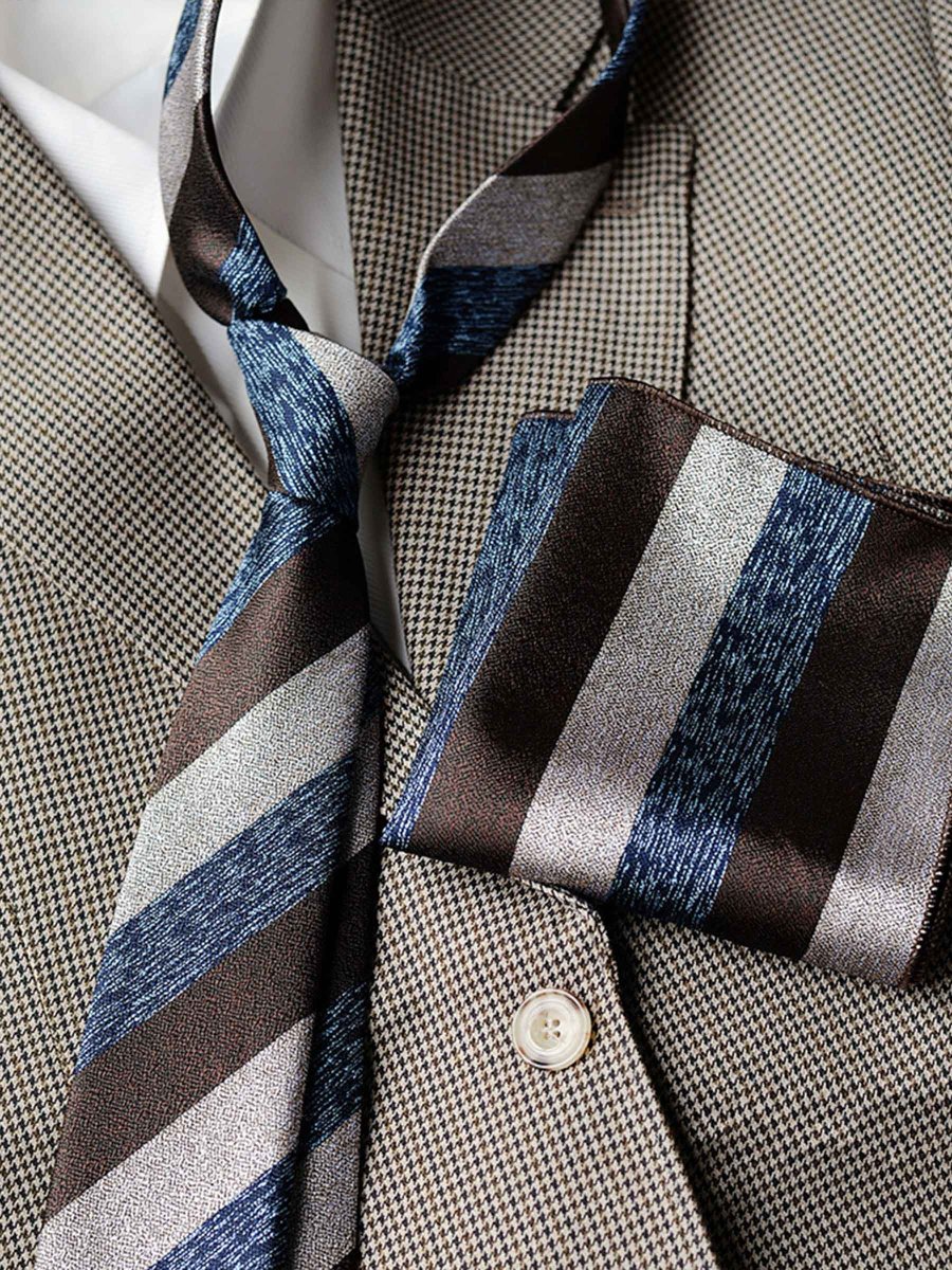 Ensemble Cravate À Motifs Et Pochette Pour Homme – Image 5