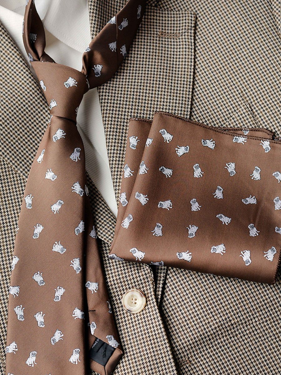 Ensemble Cravate À Motifs Et Pochette Pour Homme – Image 7