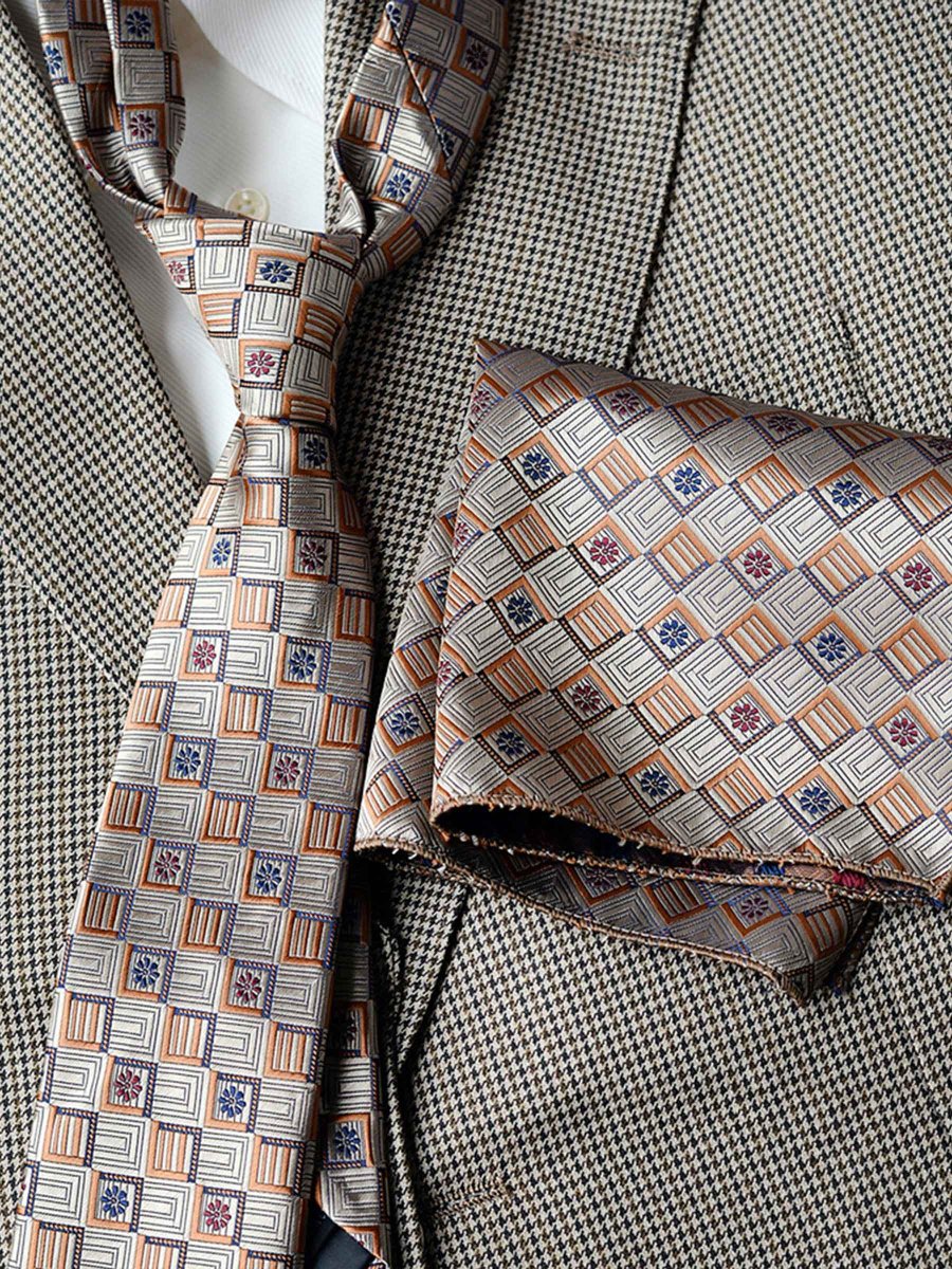 Ensemble Cravate À Motifs Et Pochette Pour Homme – Image 8