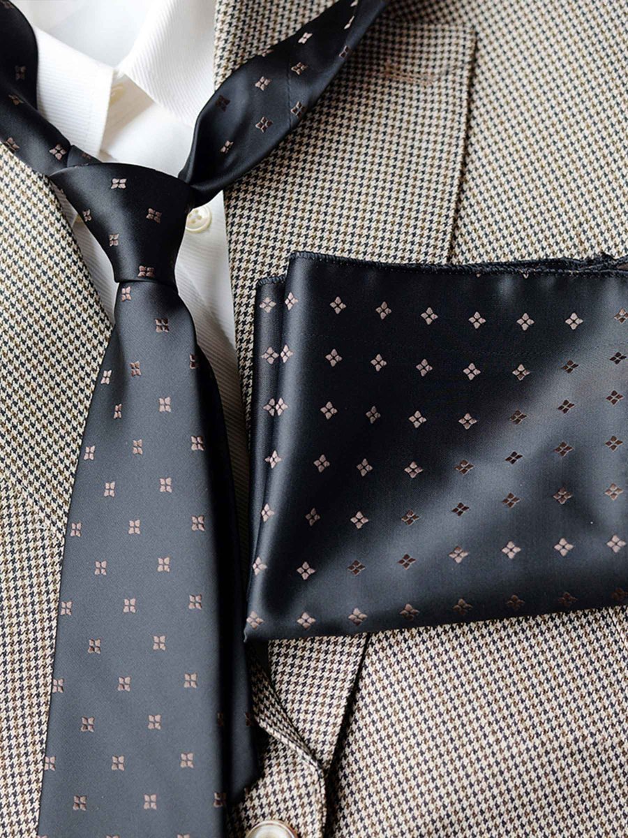 Ensemble Cravate À Motifs Et Pochette Pour Homme – Image 9