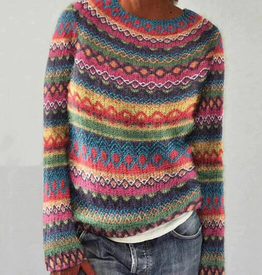 Multicolored Winter Sweater | Nordic Knit | Warm and Comfortable – Image 2
