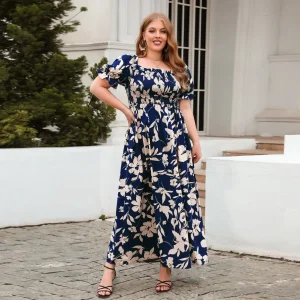 Floral Maxi Dress | Light Fabric & Smocked Waist | Feminine and Airy