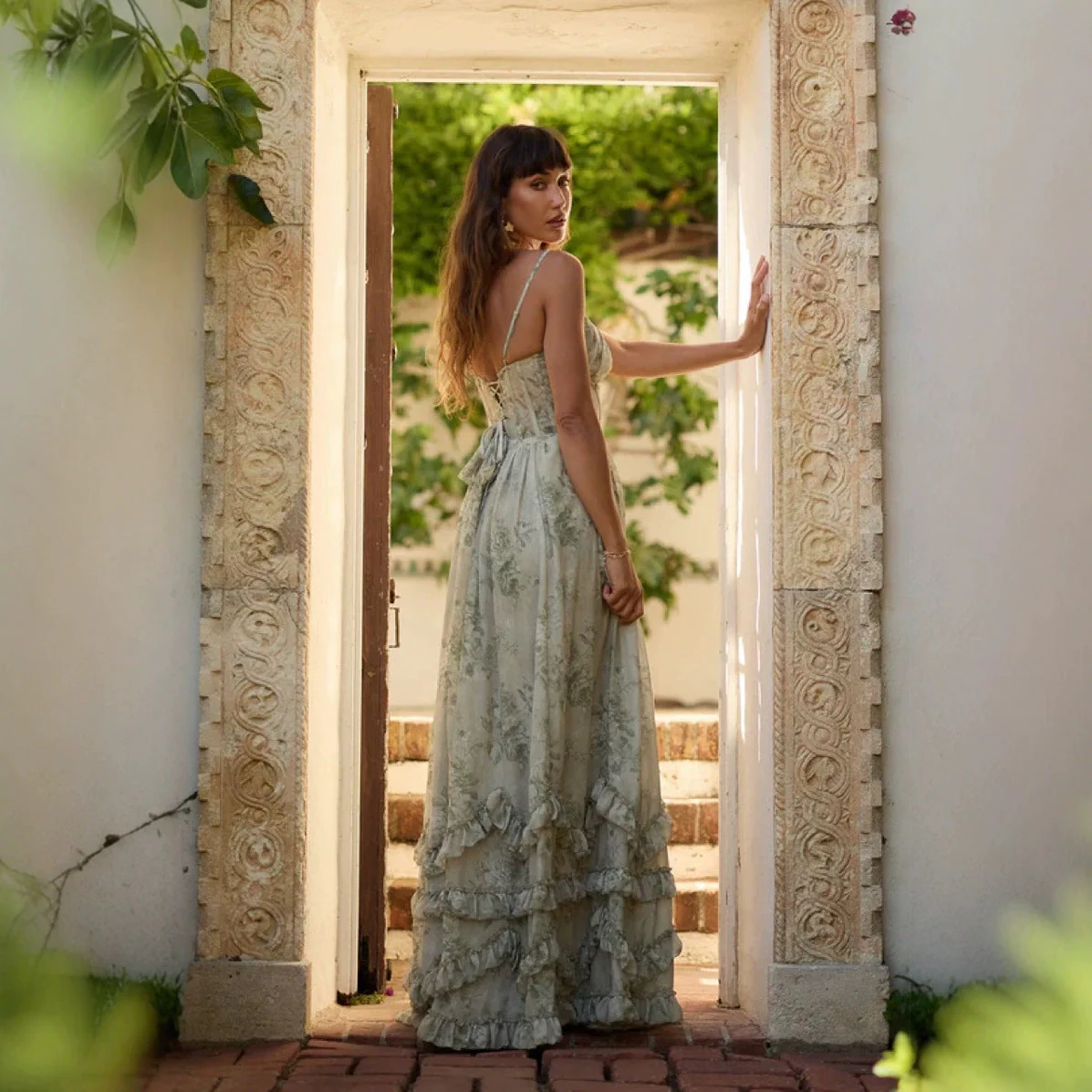 Romantic Maxi Dress | Airy ruffles and Poetic print – Image 3