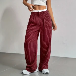 Wide-leg Striped Pants | Casual Style and Urban Elegance