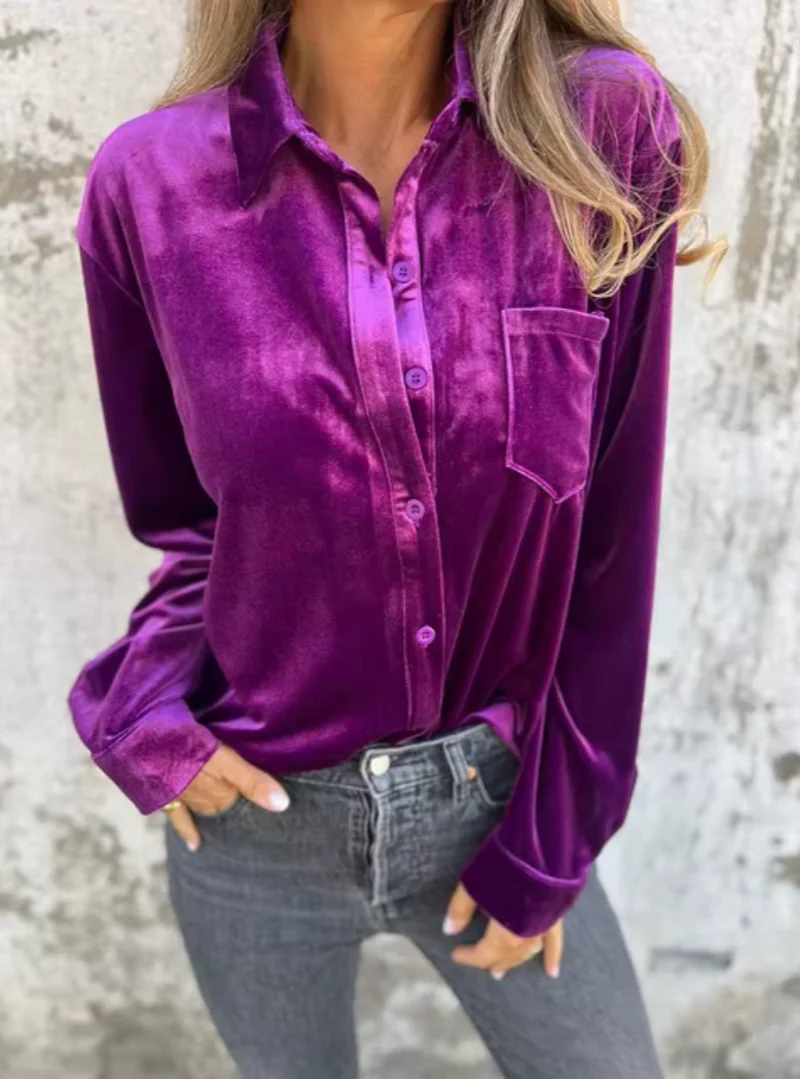 Fluid Velvet Shirt | Timeless Elegance and Luxurious Softness – Image 7