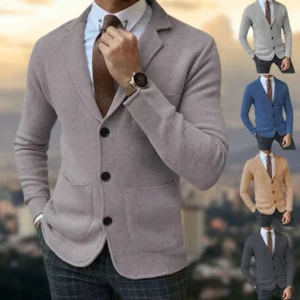 Blazer en Maille | Gris | Élégant et Confortable