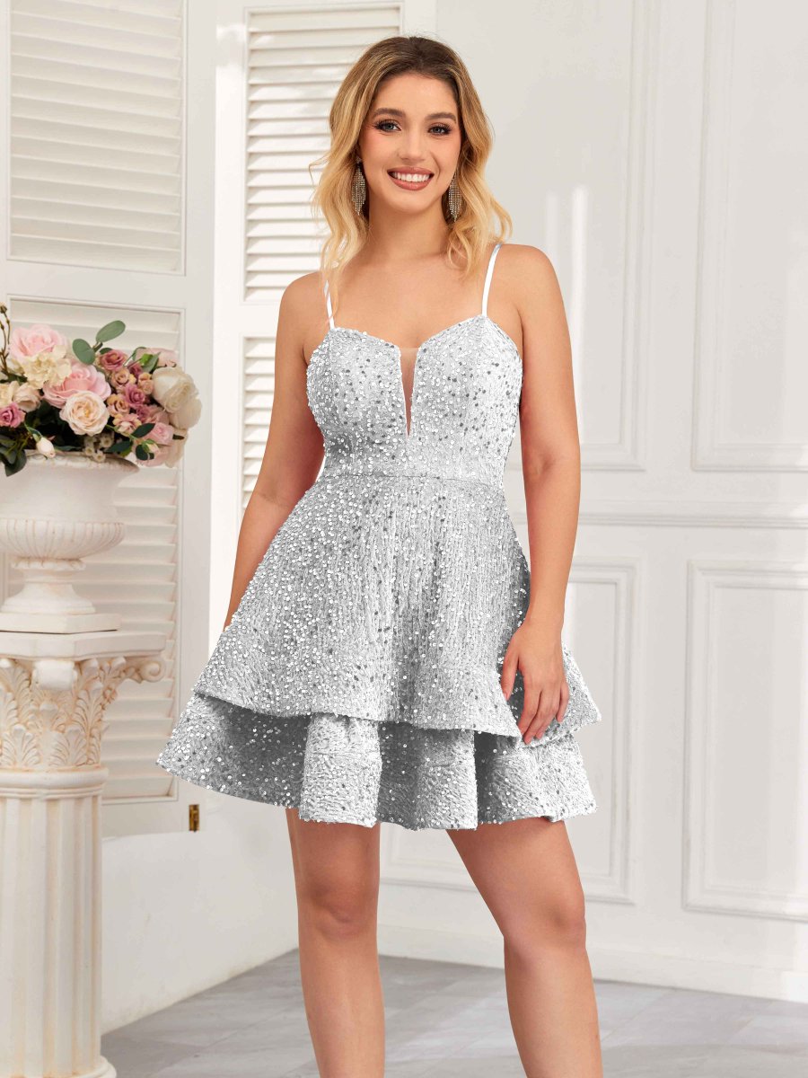 Robe Courte À La Maison À Bretelles Spaghetti Leighton – Image 7