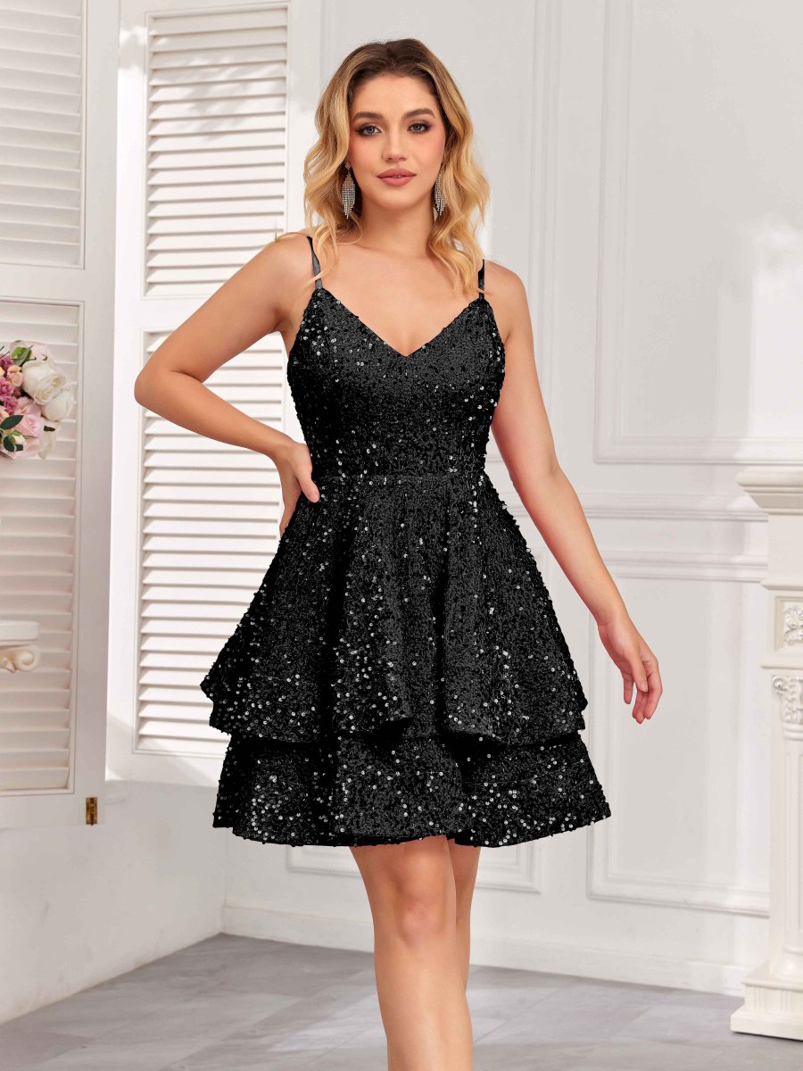 Robe Courte À La Maison À Bretelles Spaghetti Volants Dos À Nœud Serena – Image 5