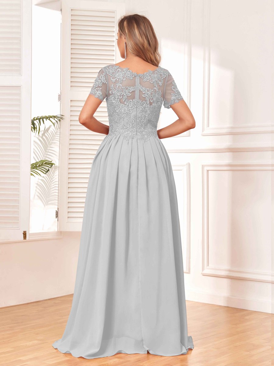 Robes De Demoiselle D'Honneur À Asymétrique Et Illusion Dentelle Lillian – Image 9