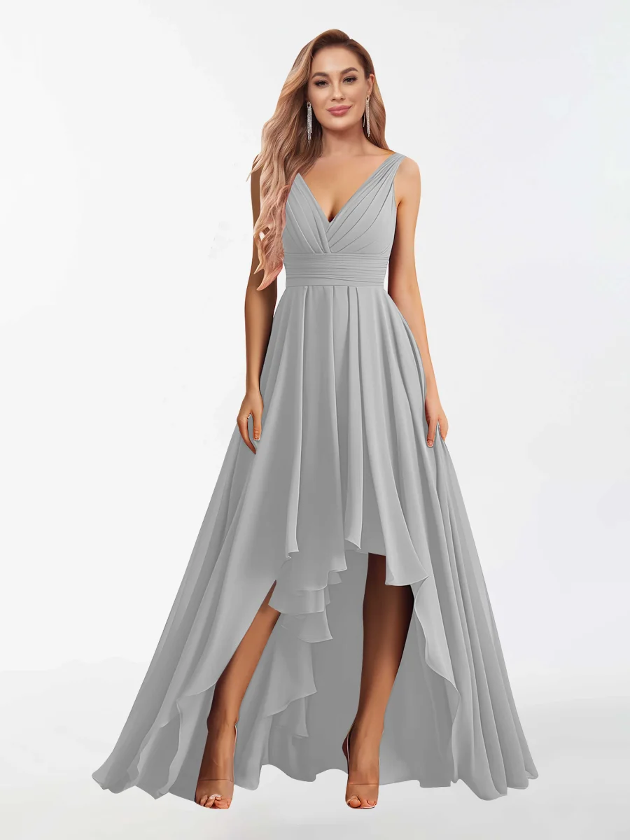 Robes De Demoiselle D'Honneur À Asymétrique Et Sans Manches Teagan – Image 4
