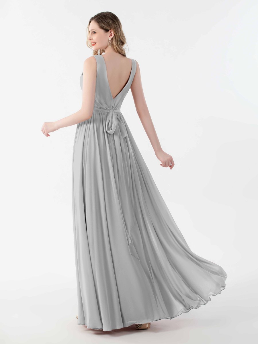 Robes De Demoiselle D'Honneur À Longueur Au Sol Et Fente À Jambe Oaklynn – Image 6