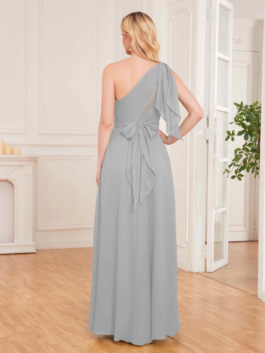Robes De Demoiselle D'Honneur À Une Épaule Et Longueur Au Sol Sloane – Image 6