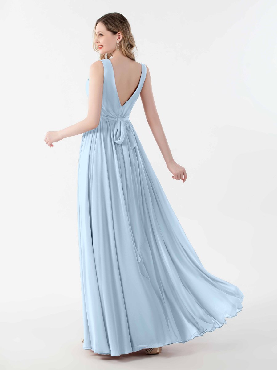 Robes De Demoiselle D'Honneur À Longueur Au Sol Et Fente À Jambe Oaklynn – Image 9