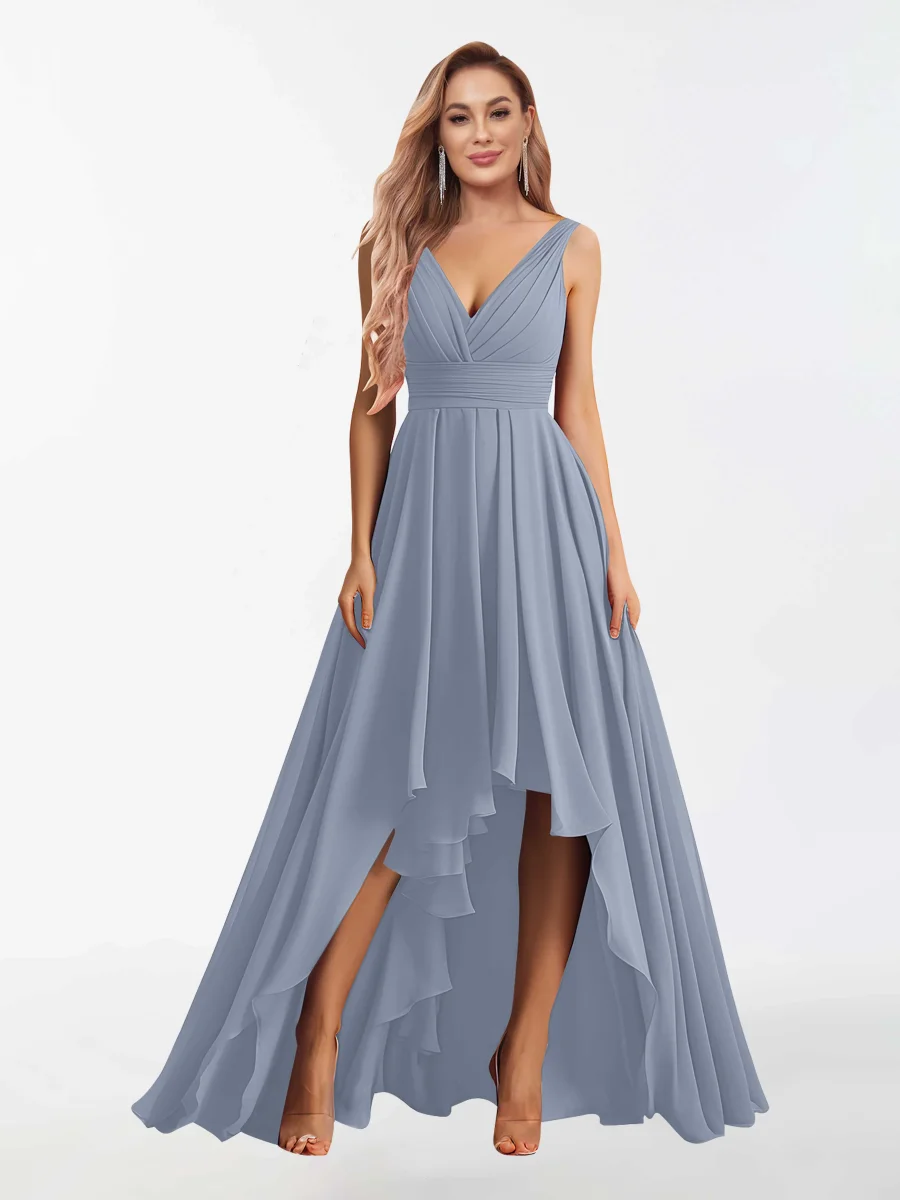 Robes De Demoiselle D'Honneur À Asymétrique Et Sans Manches Teagan