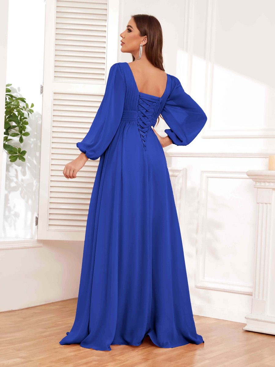 Robes De Demoiselle D'Honneur À Ruché Et Manches Longues Kaylani – Image 6