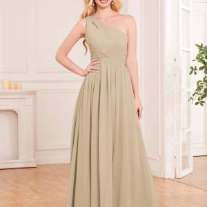 Robes De Demoiselle D'Honneur À Asymétrique Plissé À Lacets Arianna