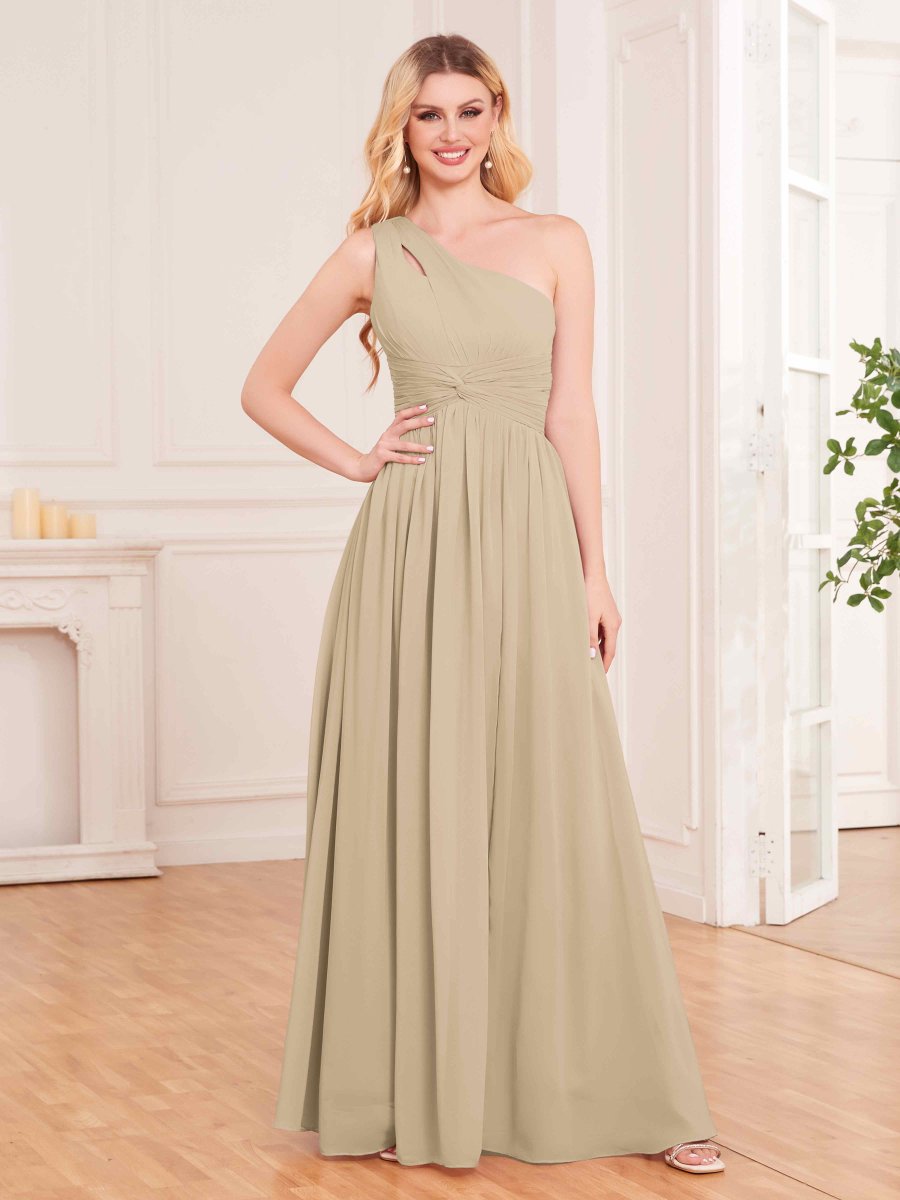 Robes De Demoiselle D'Honneur À Asymétrique Plissé À Lacets Arianna