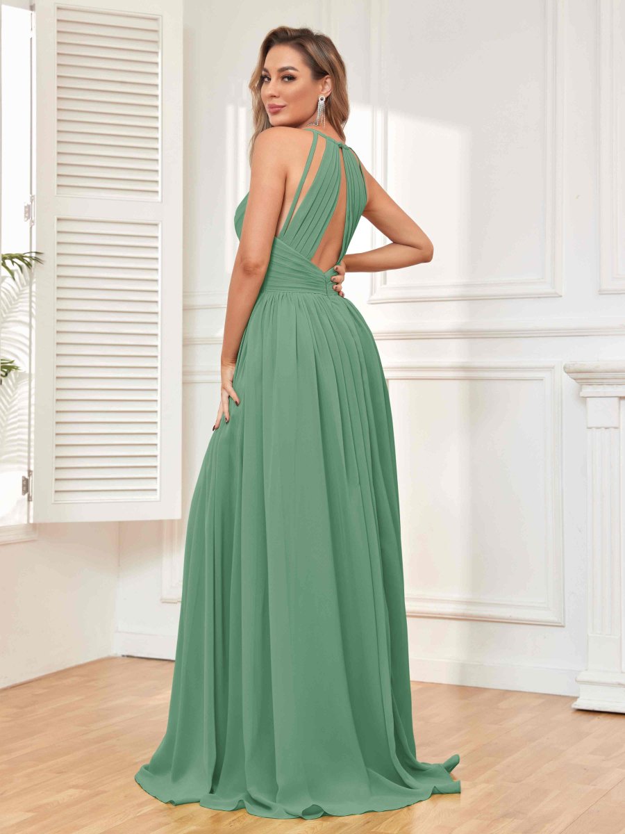 Robes De Demoiselle D'Honneur À Bretelles Spaghetti Longueur Au Sol Caroline – Image 3