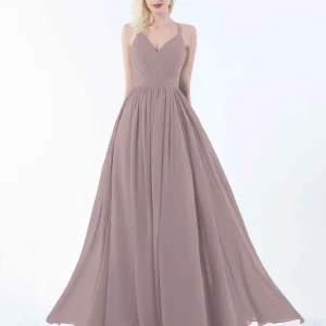 Robes De Demoiselle D'Honneur À Ruché Et Fermeture Éclair Arrière June