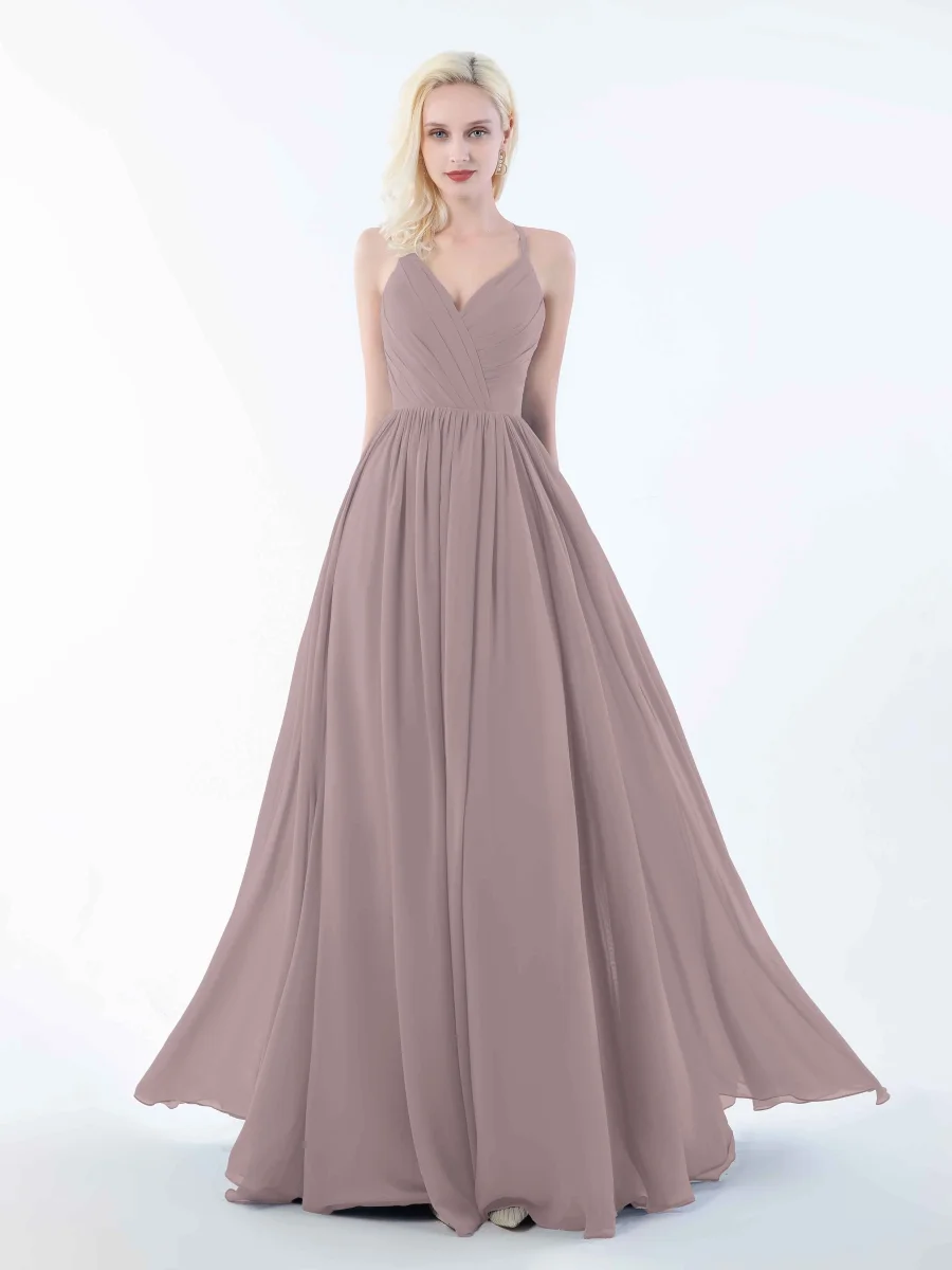 Robes De Demoiselle D'Honneur À Ruché Et Fermeture Éclair Arrière June – Image 2