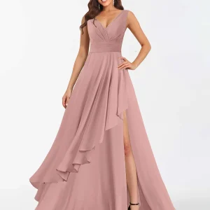 Robes De Demoiselle D'Honneur À Fente À Jambe Et Volants Nyla