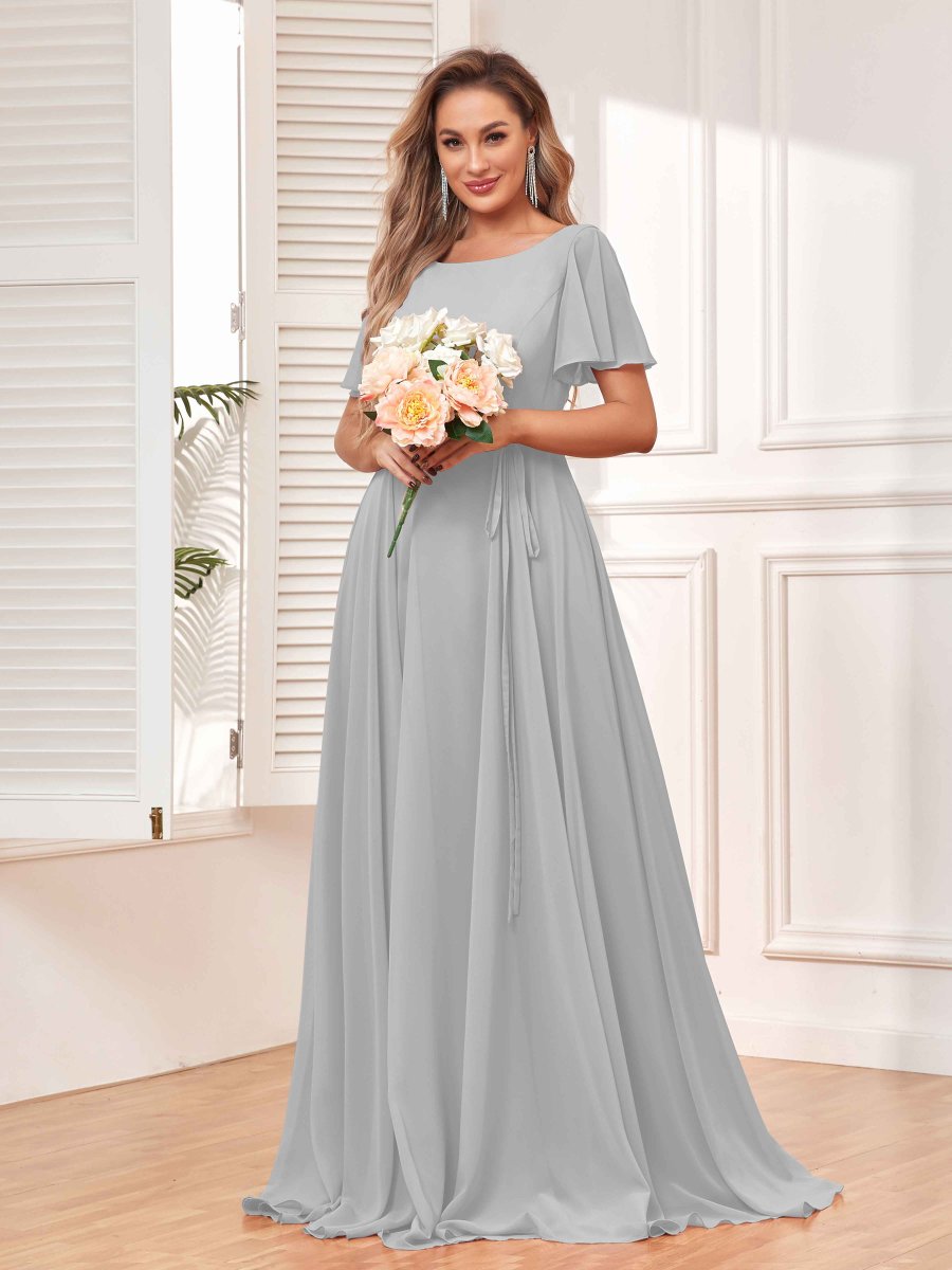 Robes De Demoiselle D'Honneur Longueur Au Sol Madeline Avec Poches – Image 7