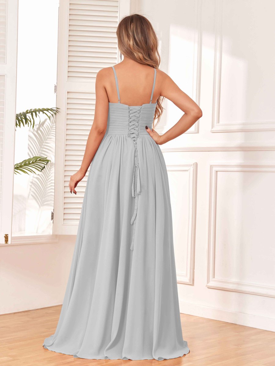 Robes De Demoiselle D'Honneur En Mousseline À Sans Manches Licou Lucy – Image 9