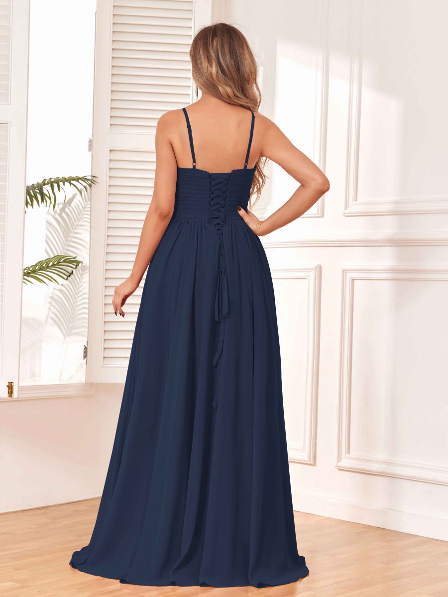 Robes De Demoiselle D'Honneur En Mousseline À Sans Manches Licou Lucy – Image 6