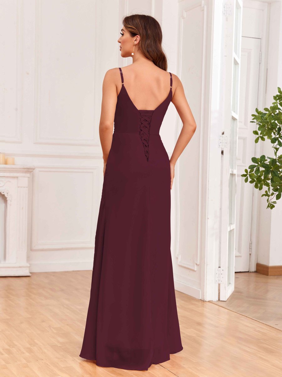 Robes De Demoiselle D'Honneur En Mousseline À Sans Manches Écharpe Ayla – Image 6