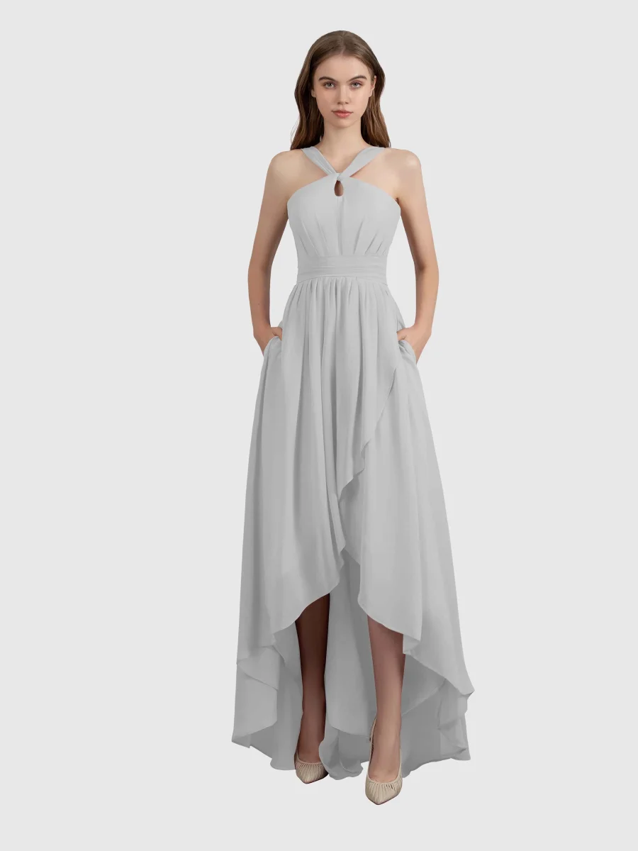 Robes De Demoiselle D'Honneur En Mousseline Ruché Licou Avabelle – Image 4