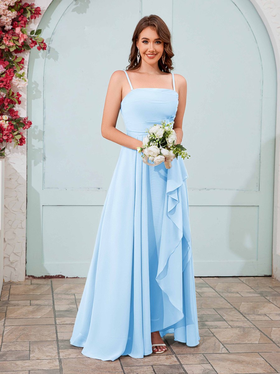 Robes De Demoiselle D'Honneur En Mousseline À Sans Manches Volants Daniella – Image 8