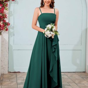 Robes De Demoiselle D'Honneur En Mousseline À Sans Manches Volants Daniella