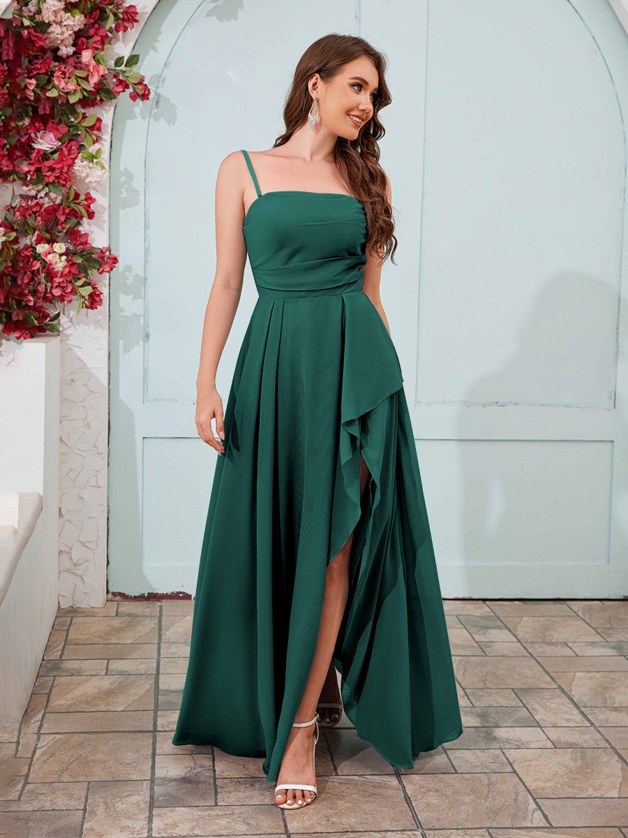 Robes De Demoiselle D'Honneur En Mousseline À Sans Manches Volants Daniella – Image 4