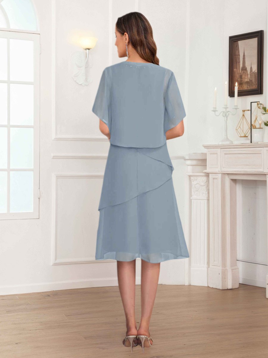 Robes Mère De La Mariée 2 Pièces En Mousseline À Perles Halia – Image 4