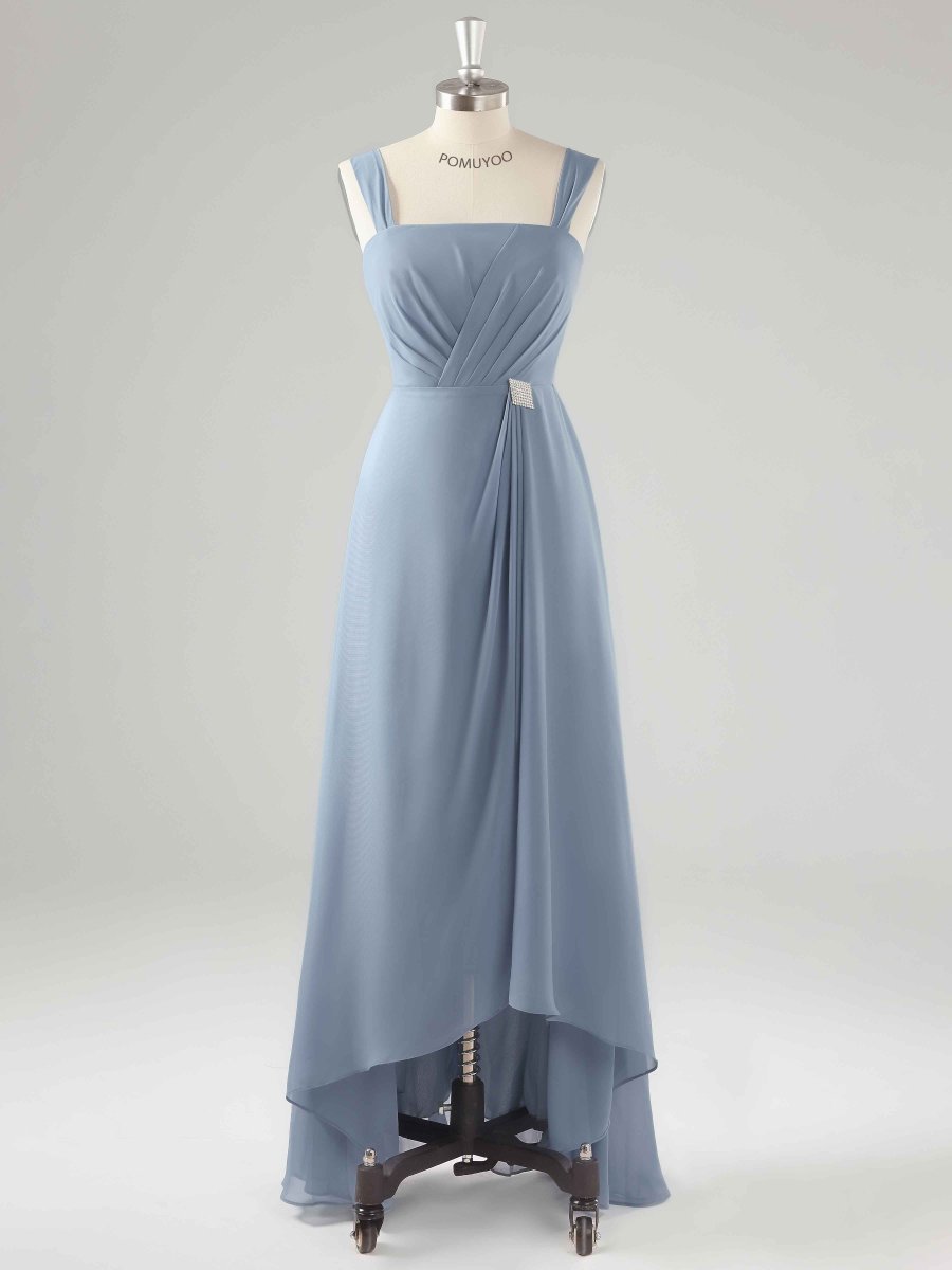 Robes Mère De La Mariée 2 Pièces En Mousseline À Plissé Asymétrique – Image 3