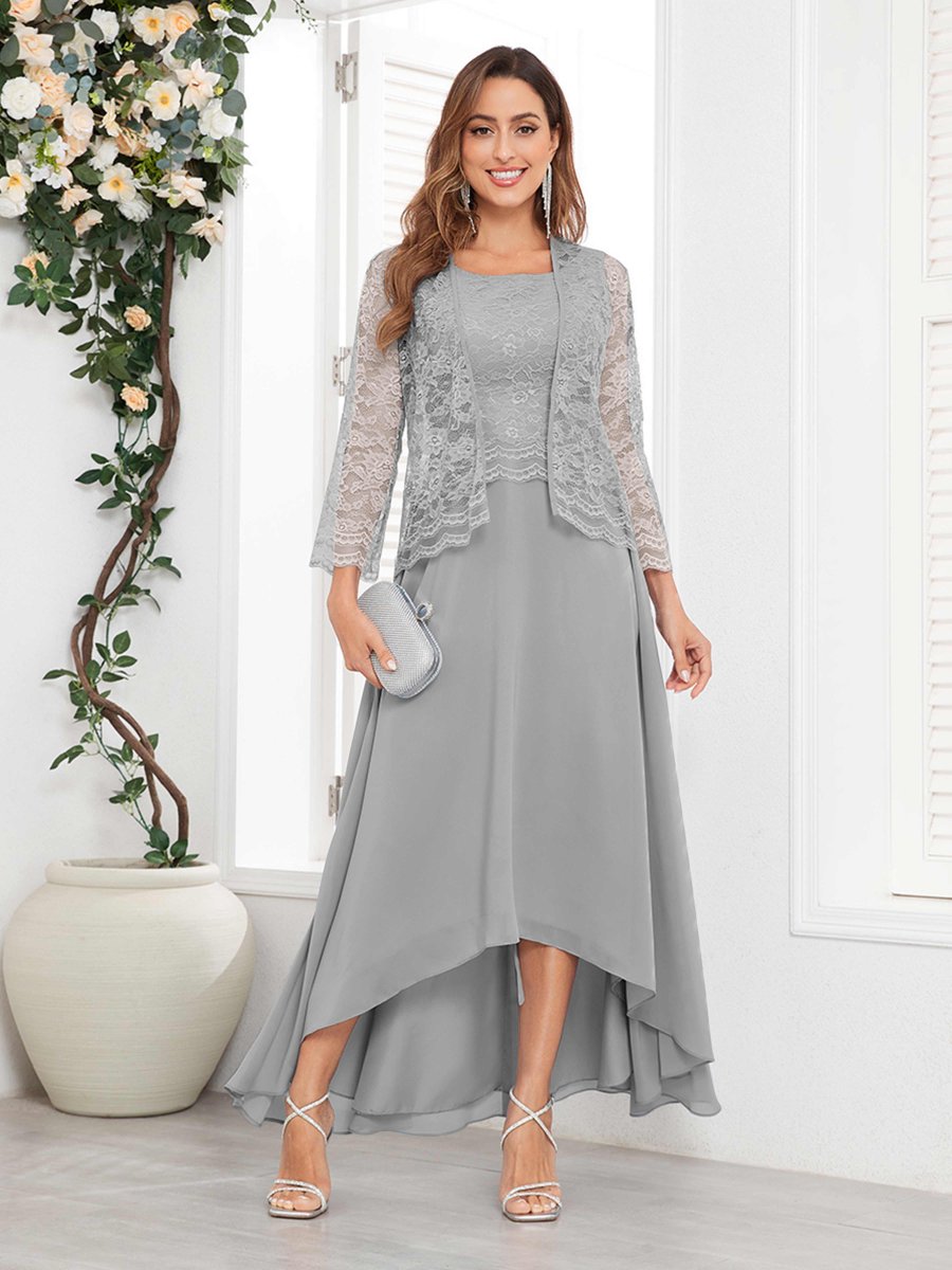 Robes Mère De La Mariée À Dentelle Asymétrique Deux Pièces Sierra – Image 4