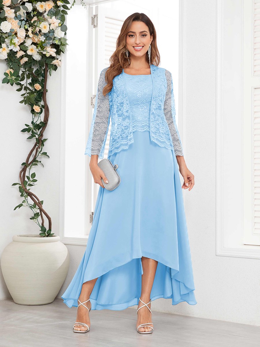 Robes Mère De La Mariée À Dentelle Asymétrique Deux Pièces Sierra – Image 7