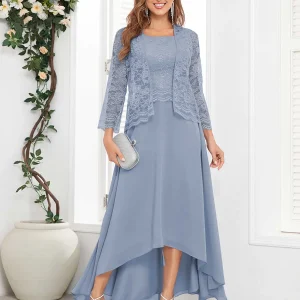 Robes Mère De La Mariée À Dentelle Asymétrique Deux Pièces Sierra