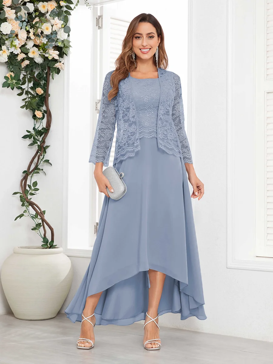 Robes Mère De La Mariée À Dentelle Asymétrique Deux Pièces Sierra – Image 2