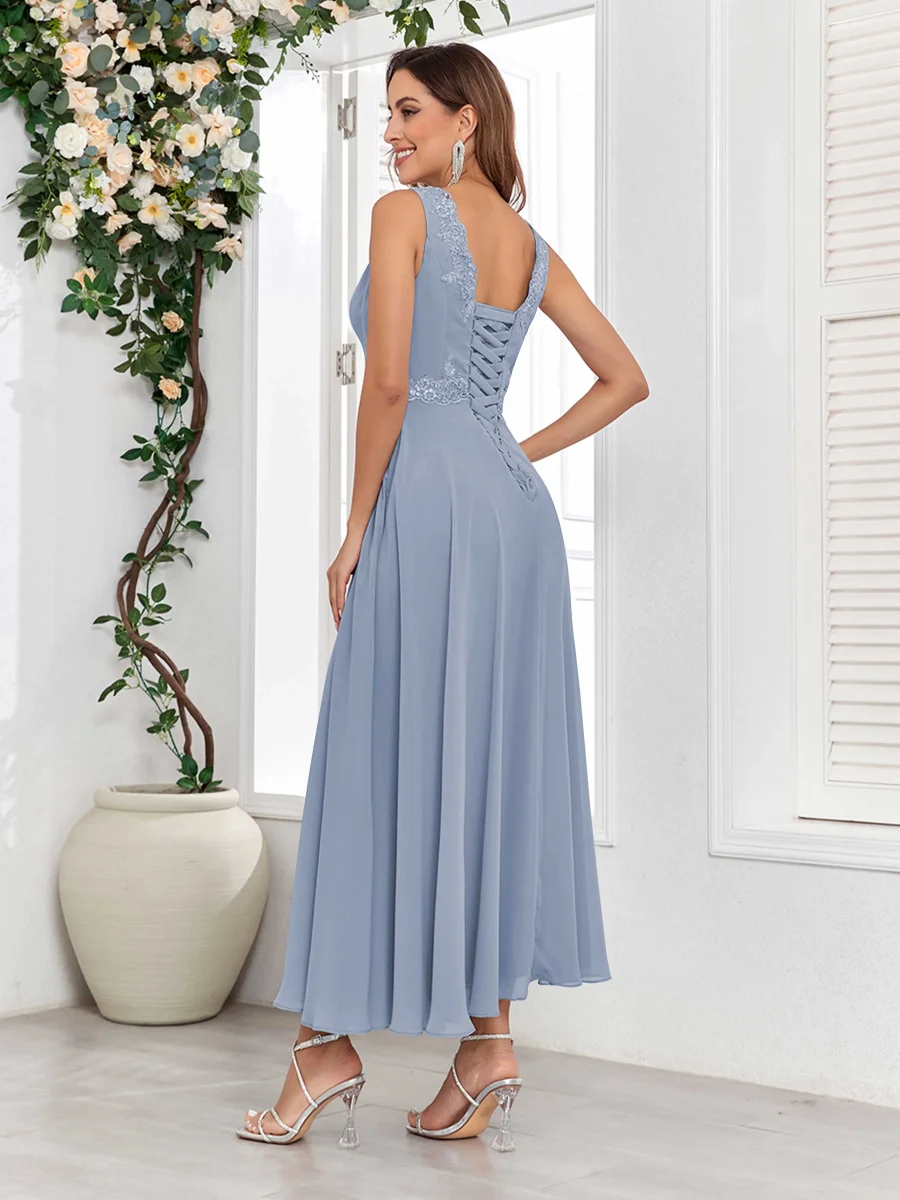 Robes Mère De La Mariée À Deux Pièces Appliqués Dentelle Aisha – Image 4