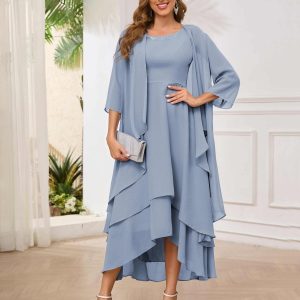 Robes Mère De La Mariée Deux-Pièces À Volants Pailleté Aleah