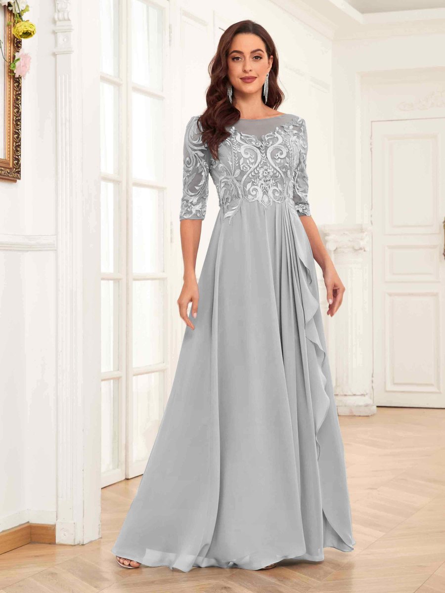 Robes Mère De La Mariée En Mousseline À Volants Et À Lacets Malia – Image 8