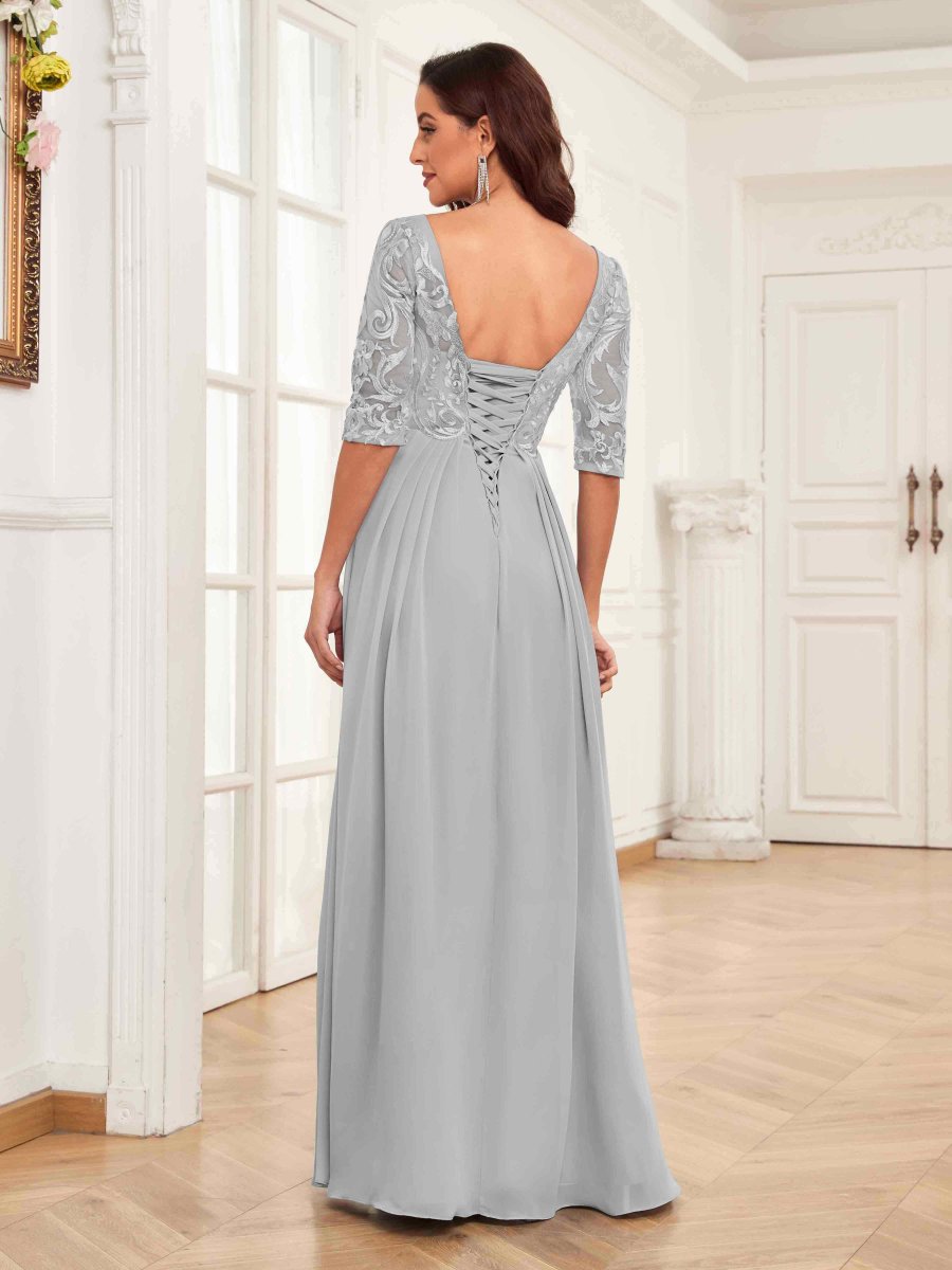 Robes Mère De La Mariée En Mousseline À Volants Et À Lacets Malia – Image 9