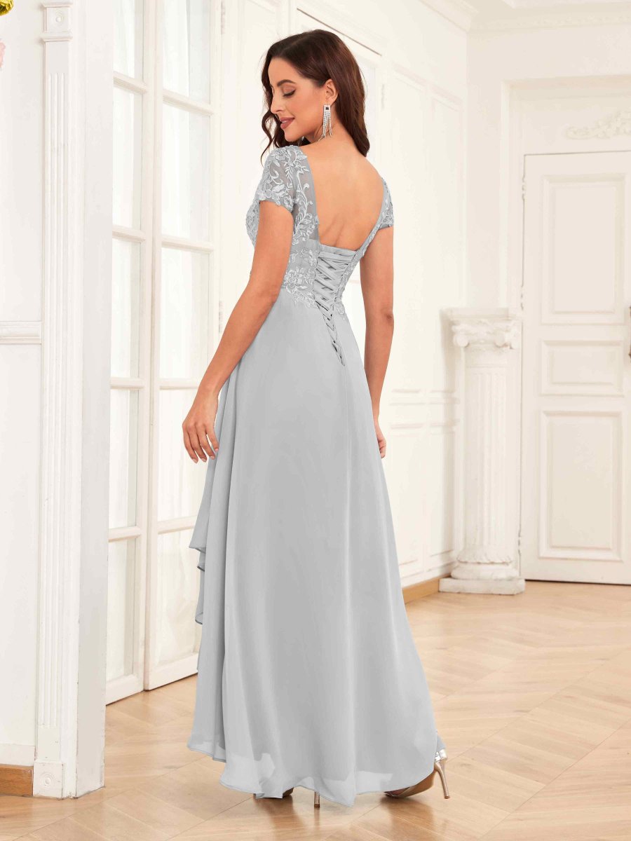 Robes Mère De La Mariée En Mousseline À Volants Et Dentelle Payton – Image 6