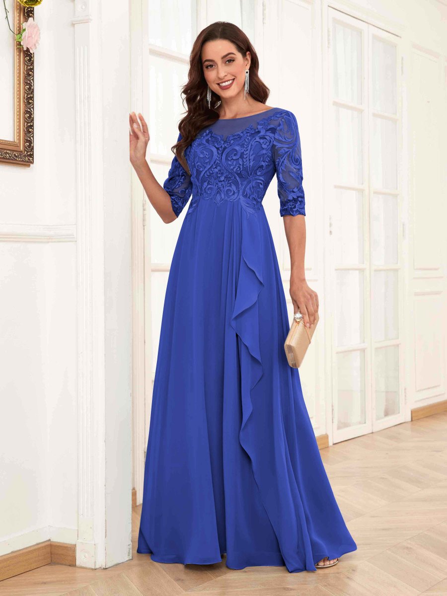 Robes Mère De La Mariée En Mousseline À Volants Et À Lacets Malia – Image 5